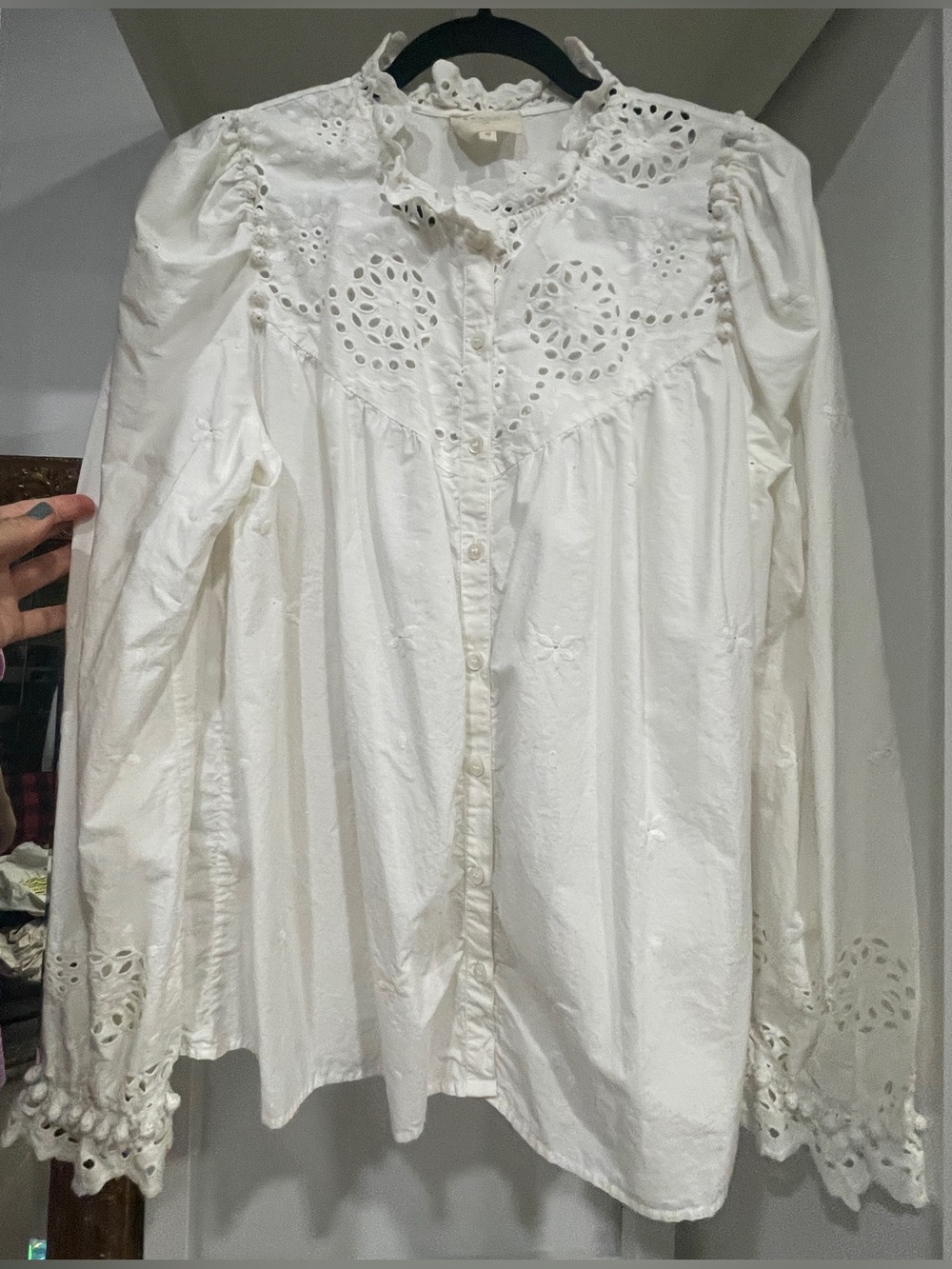 Sezanne Eyelet Detail Prairie Top, 42